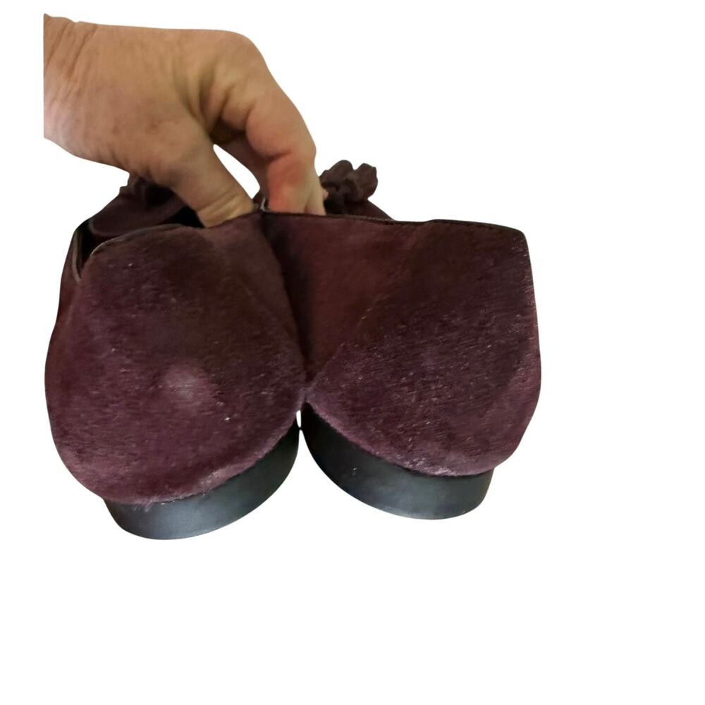 Born Burgundy Suede Tassel Loafer Comfort Flats Slip On 8M - Picture 5 of 5